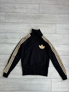 Adidas Damen taillierte Pailletten Trainingsjacke schwarz Größe 10 - Bild 1 von 8