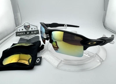 GAFAS DE SOL POLARIZADAS OAKLEY FLAK 2.0 XL NEGRO MATE CON RECAMBIO DORADO OO9188 Foto 1 de 4
