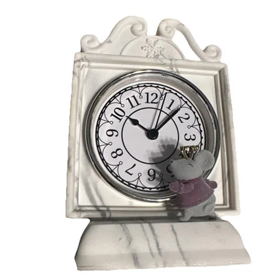 BATH and BODY WORKS Christmas Clock Mouse 3 Wick Pedestal Candle Holder New - Image 1 of 4