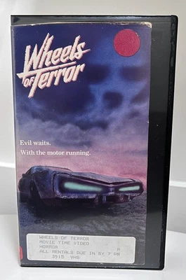 Wheels Of Terror VHS Tape Horror Rare HTF OOP Video 90s Rental Car Killer Cult - Image 1 of 4