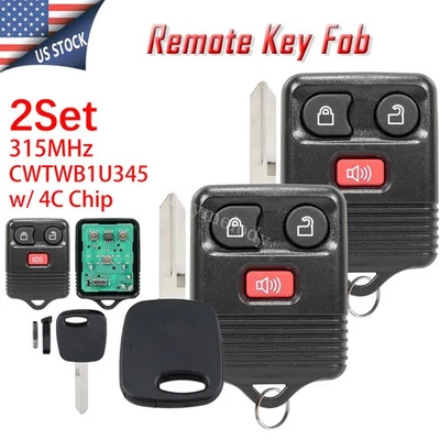 2 para Ford Expedition Lincoln Navigator 1998 1999 2000 2001 2002 llave + mando a distancia Foto 1 de 4