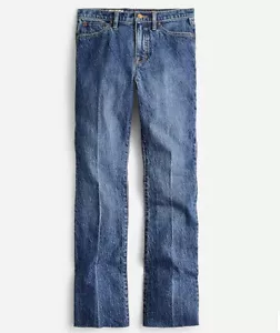J. CREW Full-length Frayed Hem demi-boot JEAN in Kamari wash SIZE 32 X 31 NEW - Picture 1 of 4