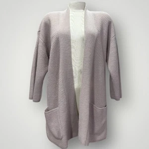 Pendleton Mujer Cárdigan Mediano Suéter Frente Abierto Merino Angora Conejo Beige - Imagen 1 de 9