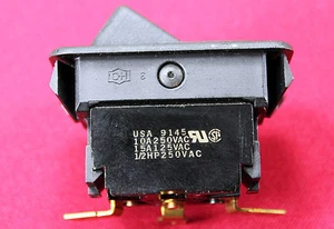 Momentary Rocker Switch - Heavy Duty 10A,250VAC - 15A, 125VAC - 3/4HP, 250VAC - Picture 1 of 4