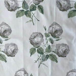 COLEFAX AND FOWLER Bowood Green Grey White Floral Cotton Remnant New - Picture 1 of 1