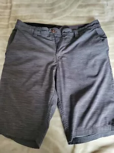 Volcom Flat Front Casual Chino Golf Skate Shorts Black Gray Mens Size 28 - Picture 1 of 7