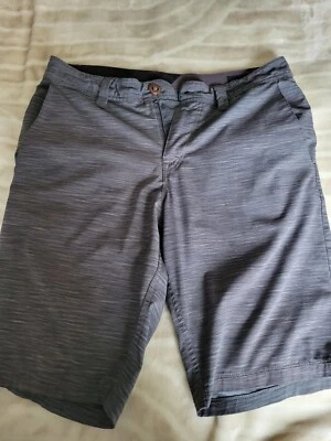 Volcom Flat Front Casual Chino Golf Skate Shorts Black Gray Mens Size 28 - Image 1 of 4