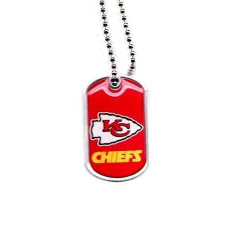 Kansas City Chiefs Domed Dog Tag Necklace Cover