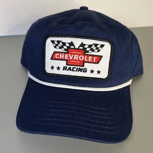 Chevy Racing Patch Nascar Rope Hat Mens One Size Blue Snapback Gm Cap - Picture 1 of 3