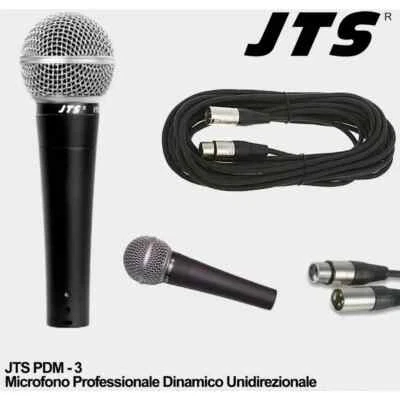JTS PDM-3 microfono professionale dinamico cardioide ideale per canto NUOVO