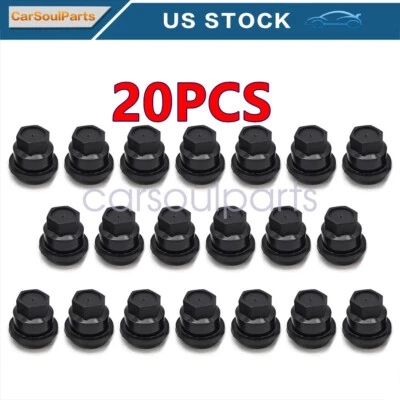 NUEVO ajuste CHEVROLET S10 BLAZER GMC JIMMY SONOMA 20X NEGRO TUERCA TAPAS EE. UU. Foto 1 de 4