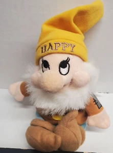 9 Inch Disney Happy Bean Bag Plush from Snow White and the Seven Dwarfs - Picture 1 of 7
