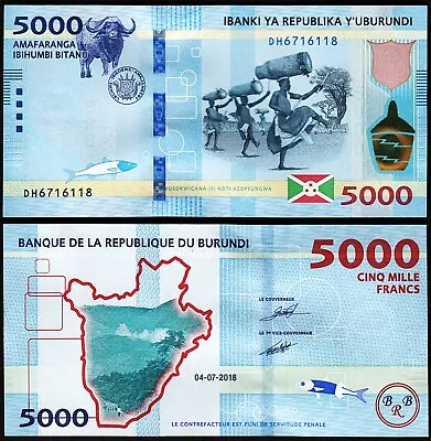 Burundi 5000 Francs 2018 (2019), UNC, P-53 - Image 1 of 3