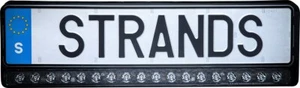 LED Fernscheinwerfer / Zusatzscheinwerfer Strands 809135 mit Kennzeichenträger - Bild 1 von 3