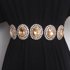 Lady Rhinestone Wide Belt Crystal Elastic Waistband for Party Wedding Dress Chic