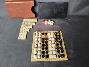 Vtg Pocket Cheess Checkers Dominoes from Soviet USSR 1970's - Picture 1 of 10