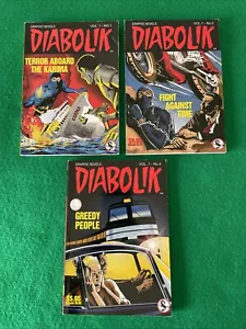 Diabolik Scorpion Productions Juego Completo Vol 1,2,4 Inglés Súper Raro - Imagen 1 de 7