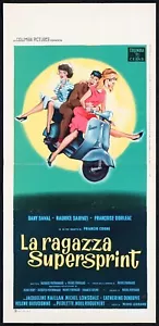 THE GIRL SUPER SPRINT POSTER VESPA PIAGGIO 1960 DOOR SLAMS PLAYBILL POSTER - Picture 1 of 1