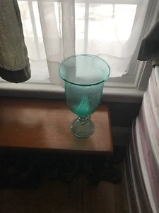 Bath And Body Works Large Candle Vase Blue Green - Picture 1 of 3