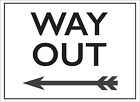 WAY OUT - VINTAGE STATION SIGNS, RAILWAY NOVELTY STICKERS
