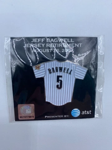Houston Astros Lot Jeff Bagwell Craig Biggio Jersey Retirement Enamel Lapel Pins Cover