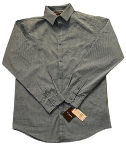 NWT Van Heusen Flex Women’s Blue Plaid Button Up Dress Shirt Size Large (14/16) - Picture 1 of 4