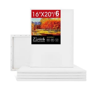 Stretched Canvas for Painting 16x20 Inch 6Pack Large Canvas for Painting Prim... - Picture 1 of 7