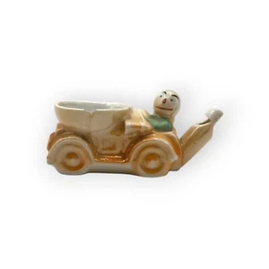 Vintage Rare Whistle 1920’S Ceramic Egg Cup: Clown in Racing Car - Picture 1 of 9