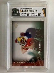 2005 AARON RODGERS Star Rookie Limited RC #202 Upper Deck MINT 9.0 HGA Graded - Picture 1 of 3