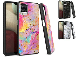 For Samsung Galaxy A12 S127DL SM-A125 Marble Glitter SLIM Case Phone Cover - Picture 1 of 3