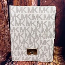 Michael Kors MK Logo Vanilla Leather 3rd Generation Apple Ipad Cover Case RARE