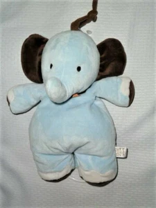 CHILD OF MINE CARTERS Blue Brown Elephant musical crib toy Plays Brahms NWOT 11" - Picture 1 of 5