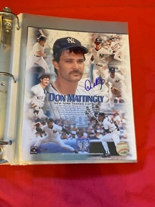 FOTO FIRMADA DON MATTLY 8X10 FIRMADA 8X10 DE NUEVA YORK YANQUIS #1 DE AUTENTICIDAD - Imagen 1 de 1