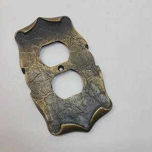 Vintage Amerock Carriage House Steckdose elektrische Platte Abdeckung Messingoptik goldfarben - Bild 1 von 4