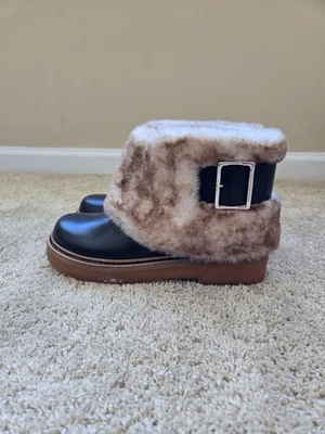 Kelsi Dagger Calvin faux fur boots womens 7.5 black run bigger - Image 1 of 4