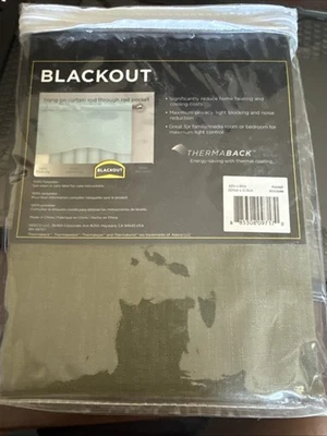 Eclipse Green Kendall Blackout Rod Bolsillo Panel Cortina Único Tamaño 42" x 84" Foto 1 de 2