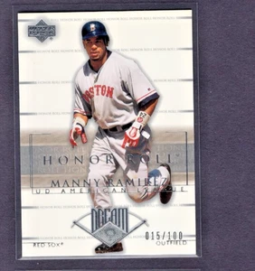 Cubierta superior Honor Roll Dream Silver Parallel #16 Manny Ramirez Red Sox #/100 2003 - Imagen 1 de 2