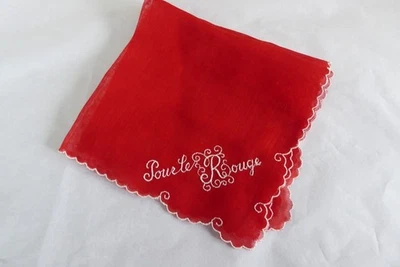 Pañuelo Francés Pour Le Rouge Pañuelo Mujer Rojo Eleanor Caldwell De Colección 11" Cuadrado Foto 1 de 4