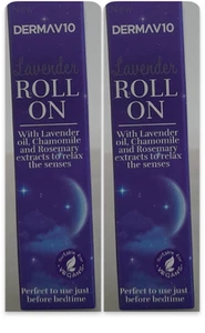 2x DermaV10 Lavender Roll On - Chamomile & Rosemary - Sleep Aid - Vegan - 10ml - Picture 1 of 9