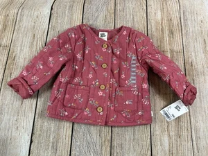 Neu mit Etikett Baby Osh Kosh B’gosh rosa Blumen geknöpfte Jacke Größe 18 Monate  - Bild 1 von 4
