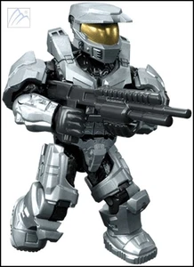 2020 HALO MEGA CONSTRUX BLOKS SILVER MARK-V SPARTAN FIGURE CLASH ON THE RING - Picture 1 of 3