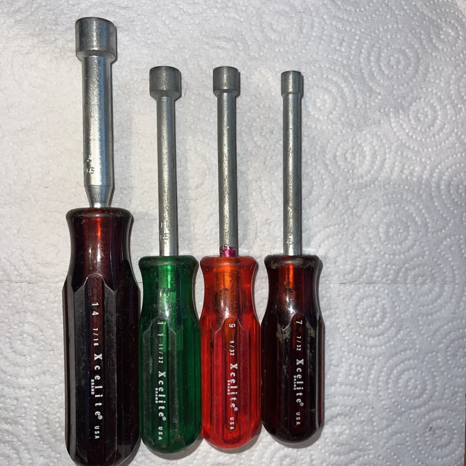 Vintage Xcelite Nut Driver Lot of 4  No. 7, 9, 11, 14 Made in USA - Image 1 of 4