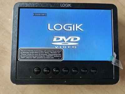 LOGIK 9" Portable in-car DVD Player SINGLE UNIT No Power cable Working  - Image 1 of 4