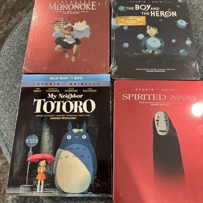 Studio Ghibli 4 Pack 2 Limited Steel Edition Blu Rays New Sealed - Image 1 of 4
