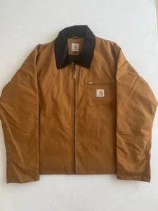 CARHARTT Detroit Mens Reworked Canvas Vintage Tan Camel Bomber Jacket - XXL - Imagen 1 de 13