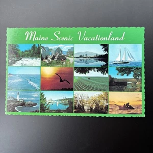 Maine Scenic Vacationland image LARGE LETTER POSTCARD tourist view 6x4" size - Picture 1 of 2