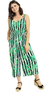 Hell Bunny «SOLANA LEAVES» Vintage Palmen Tiki Tropical JUMPSUIT Rockabilly - Bild 1 von 5