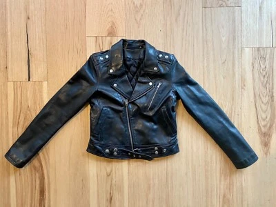 Chaqueta de cuero para mujer BLK DNM Johan Lindeberg Ssense 1 - negra - talla S Foto 1 de 4