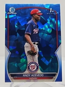 2023 1st Bowman Chrome Sapphire Washington Nationals Bcp-237 Andy Acevedo Rc - Bild 1 von 2