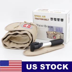 Decompression Back Brace Lumbar Belt Spinal Support & Extender Belt Air Traction - Picture 1 of 13